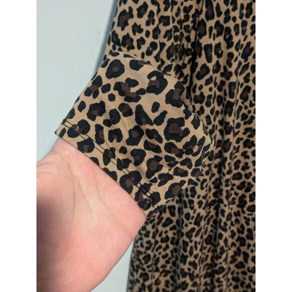 Isabel by Ingrid+Isabel Maternity Animal Print Long Sleeve Dress Size XL - Picture 3 of 5